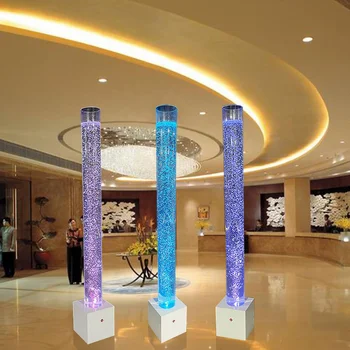Led light water bubble column for home hotel bar wedding banquet decoration