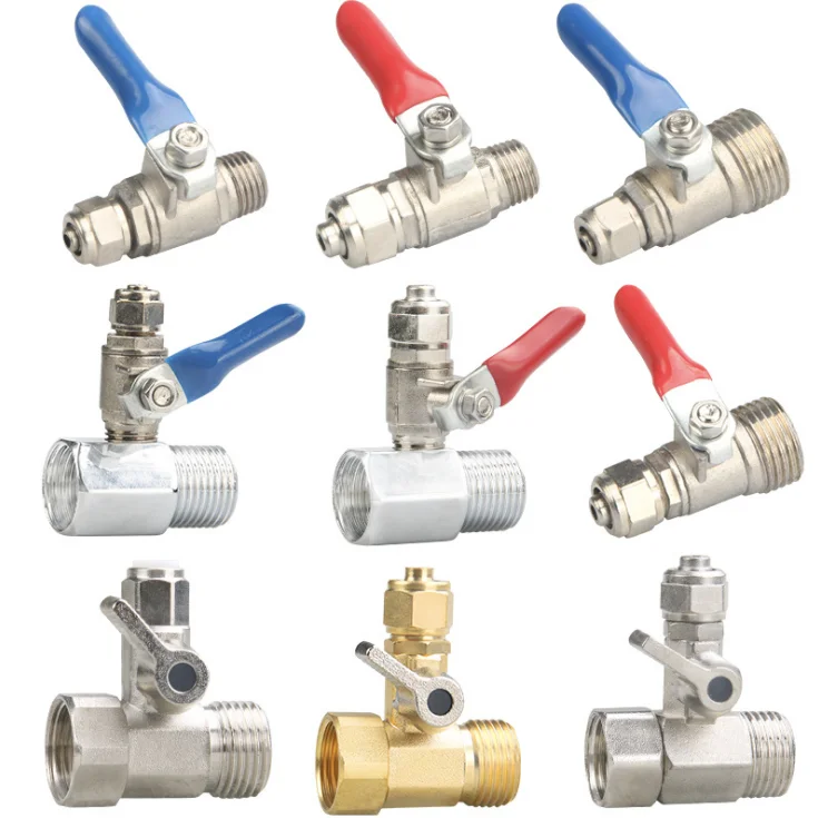 RO Feed Water Adapter 1/2'' to 1/4'' Ball Valve Faucet Tap Feed Reverse Osmosis Valve