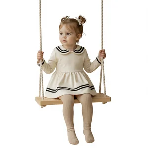 Baby Girls' 100% Cotton Ruffled Striped Jumpsuit for 6-9 Months Infants & Toddlers Sanchi Brand ODM OEM Service