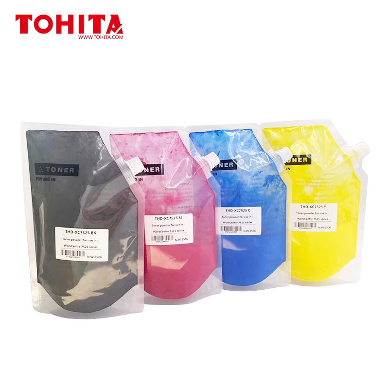 Tohita цветной тонер совместимый 7556 Тонер порошок Цена по прейскуранту завода-изготовителя Заправка картриджей объемные 7525 7530 7535 7545 7830 7835 7845 7855 порошок для электростатической печати для Xerox