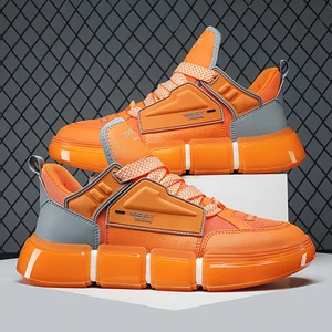 New Fall Men's Light Breathable Casual Sneakers Popcorn Knit Fashion Sport Shoes