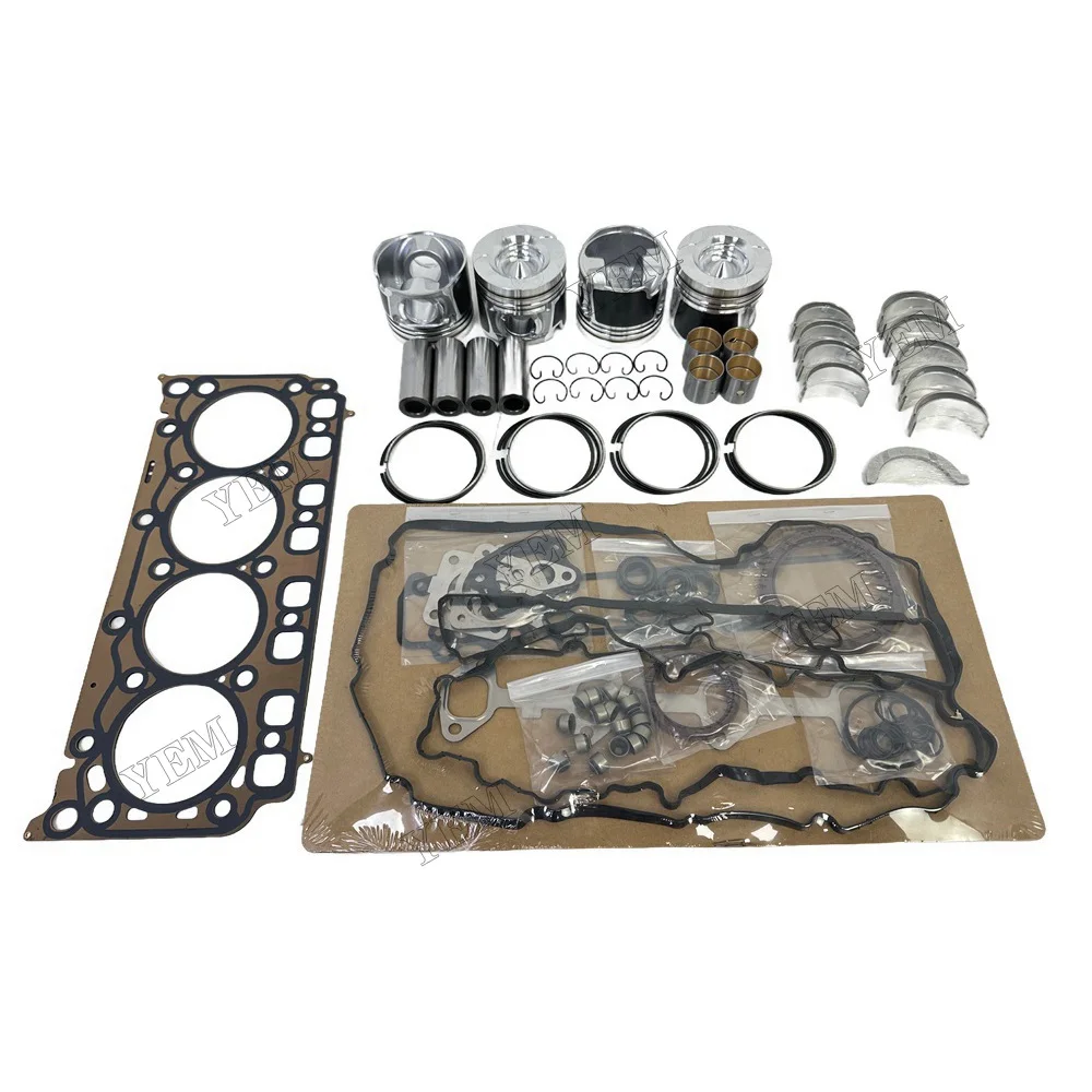 Overhaul Gasket Kit With Cylinder Gaskets Piston Rings Bearings Suitable for Doosan / for Develon D24 Universal Engine Parts 6