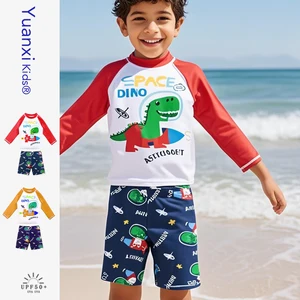 Hot Summer Children's Clothes 2026 Children's Swimsuits Boy Set Rash Guards Wholesale UPF 50 Kids Swimwear for Boys