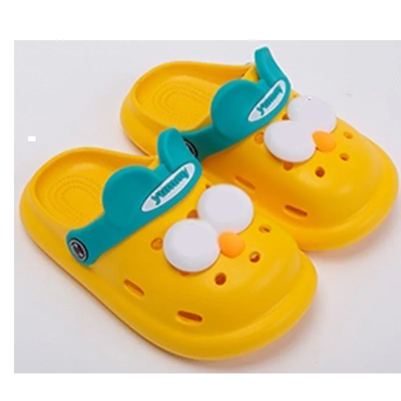 
EVA Высококачественная мультяшная узор унисекс безопасная Нескользящая легкая мягкая подошва детская обувь для забивания пляжные сандалии тапочки 