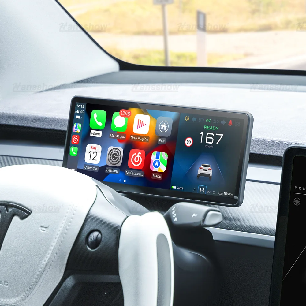 Grandnavi – écran de tableau de bord 9 pouces pour Tesla modèle 3 Y,  CarPlay sans fil, Android Auto, IPS, écran tactile, affichage de la vitesse  - AliExpress