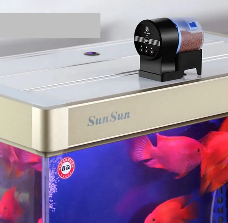 SUNSUN Feeder Automatic Fish Tank Feeding Koi Goldfish Feeder Plastic Aquarium Intelligent Timing Fish Feeder
