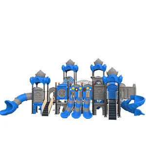 Cartoon King Series Sport Entertainment Equipment Unique Design of Playground with 3-slide Safety  Playground