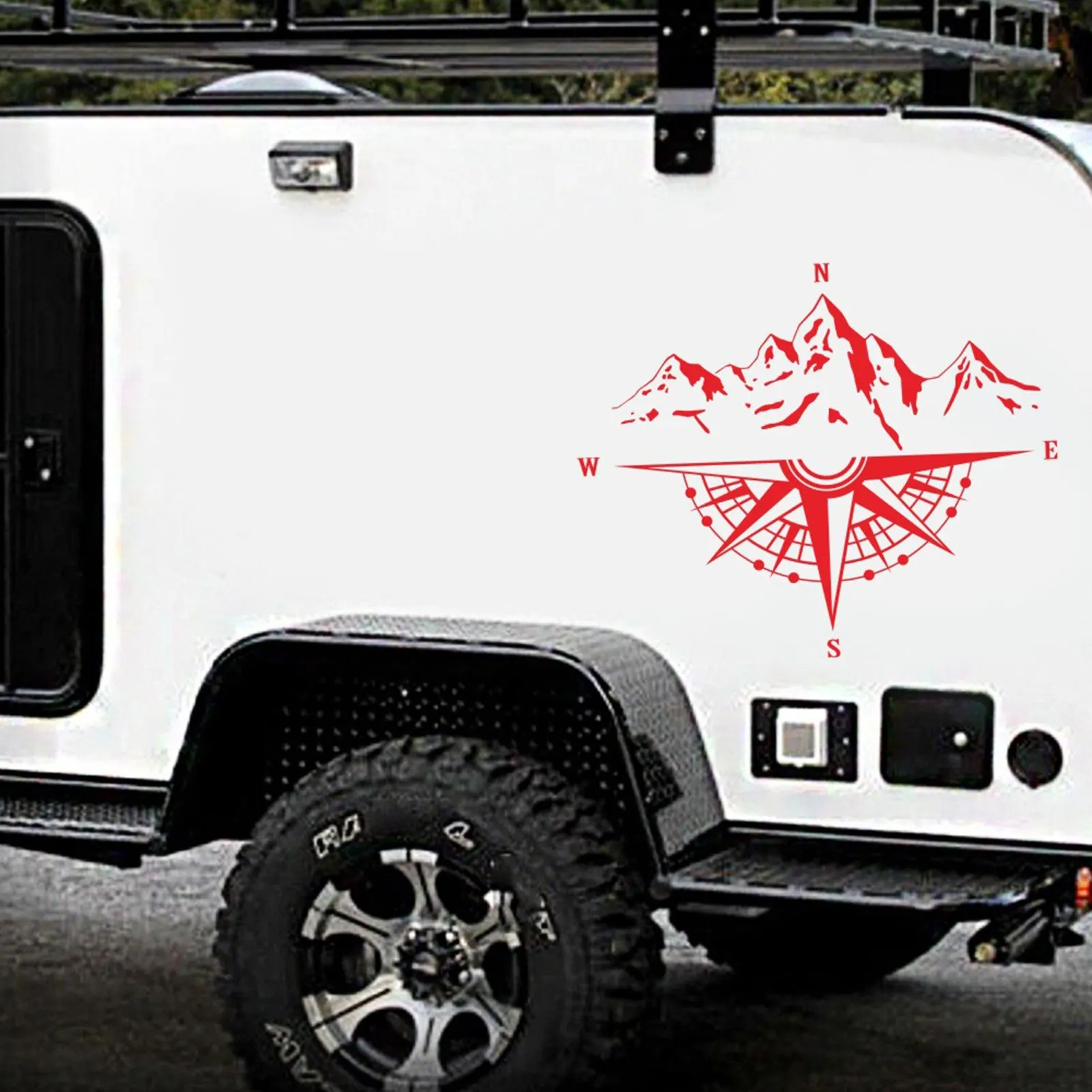 Adesivo Auto Bussola E Montagna Riflettente - Decorazione SUV E Camper 65x35cm - Foto 8