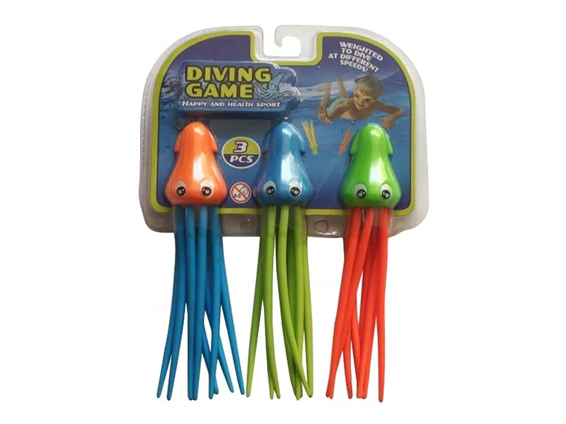 Fun Swimming Underwater Throwing Animal Shark Fish Octopus Rocket Girl Boy Bath PVC Pool Sinking Swim Diving Toys for Kids