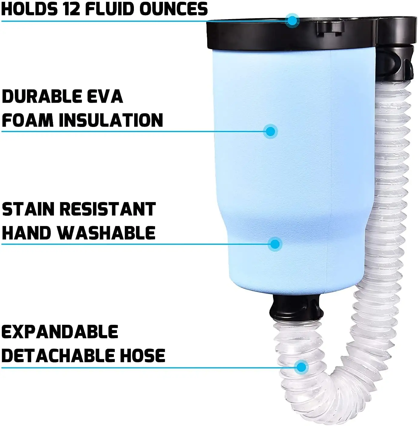 Beer Bongs Portable Can Or Bottle Cooler/cup With A Detachable,Expandable Hose To Funnel Your