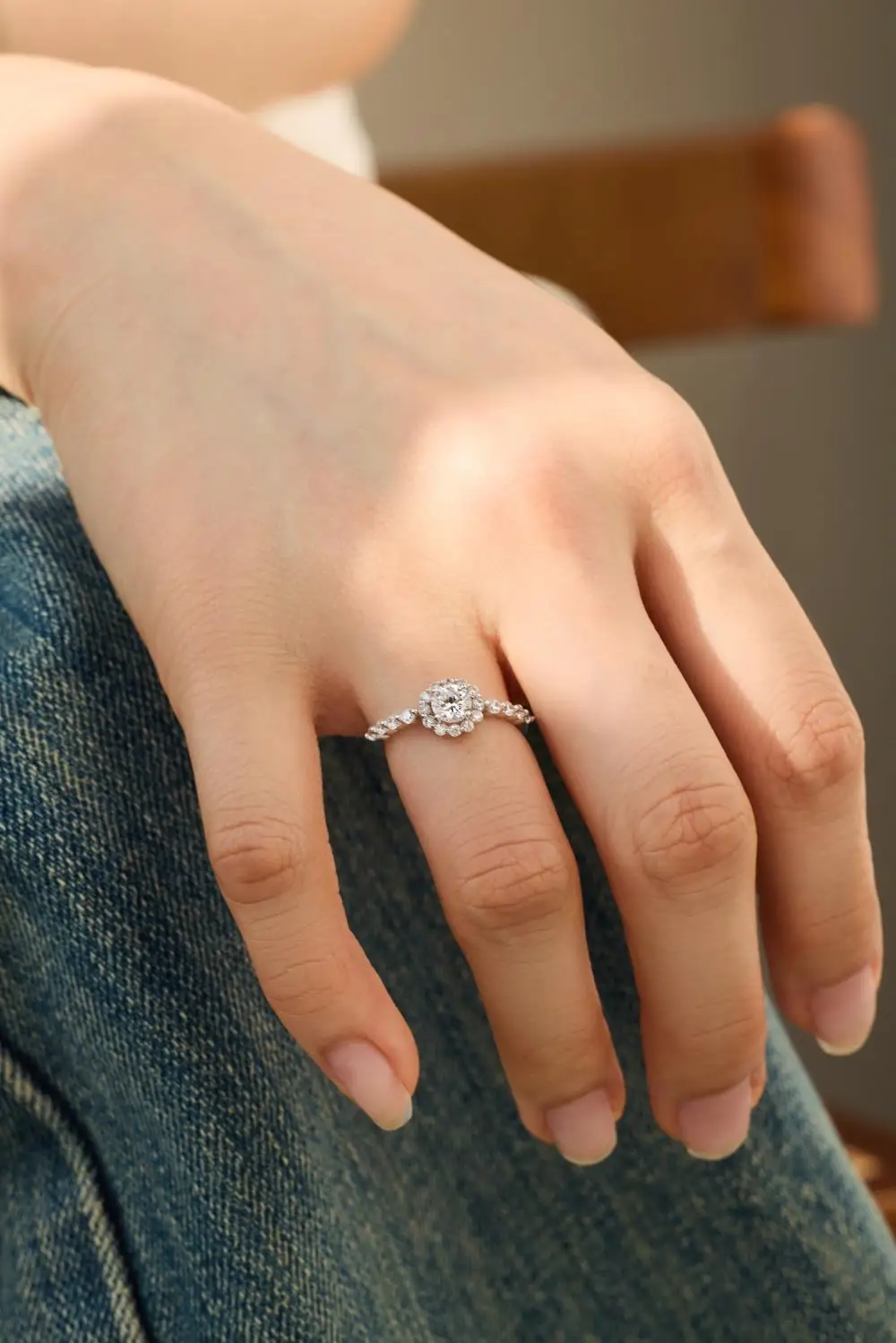 KAKODIY Zircon Large Stone 925 Sterling Silver Round Boutique Jewelry for Women Ring Wedding Ring detail 6