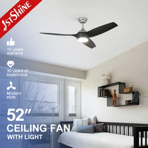 1stshine LED Ceiling Fan OEM Plastic Blades 3 Color LED Lighting Ceiling Fan Light with Remote