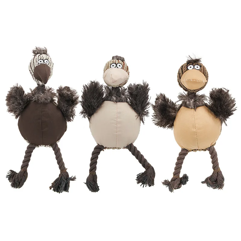 Soft Dog Toy with Rope Funny Bird Design Bite Teeth Clean Dogs Pet Sex Toys for Small Medium Pets