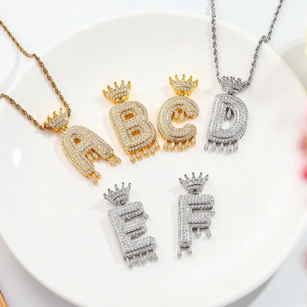 Buy Crown Initial Necklace,Initial 