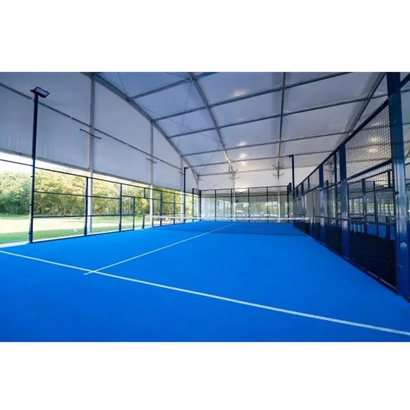 Prefabricated Steel Structures Tensile Architecture PVDF Fabric Membrane Structure for Paddle Tennis Court Roof  Football Tents