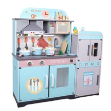 Hot Selling Custom Toddler Pretend Cooking Pretend Role Play Set Kids Wooden Kitchen Toys