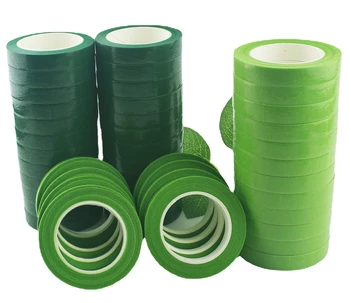 Green Box Packing Binding Wire Folder Color Flower Stem Adhesive Crepe Paper Tape