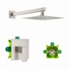 Brushed Nickel-Wall mounted-Square
