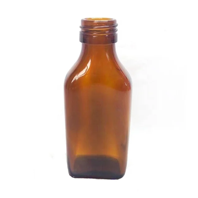 
Оптовая продажа, квадратная янтарная бутылка для жидкости объемом 100 мл 