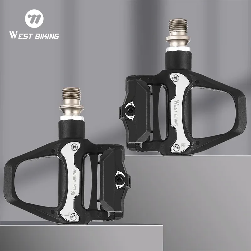 WEST BIKING New Ultralight Ultralight Cycling Mountain Bmx Mtb Bicycle Spd  Lock Pedal Cleat Set Mountain Bike Self-Locking Pedal