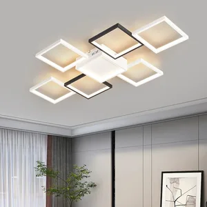 Living Room Study Ceiling Light Minimalist Fashion Bedroom Led Ceiling Lamp High Quality Square Iron Acrylic Modern