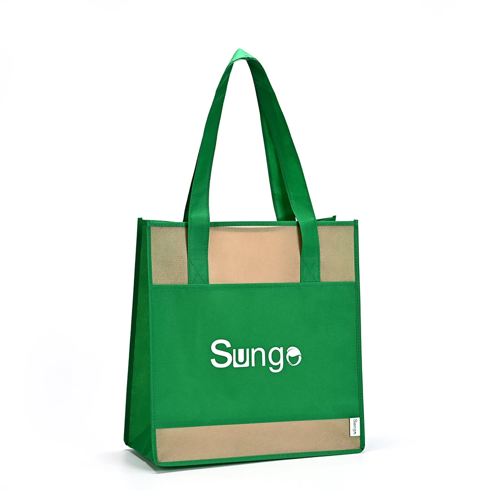 Wholesale Large Custom Cotton Shopping Non Woven Bag Blank Custom Printed Logo Own Design With Pocket manufacture