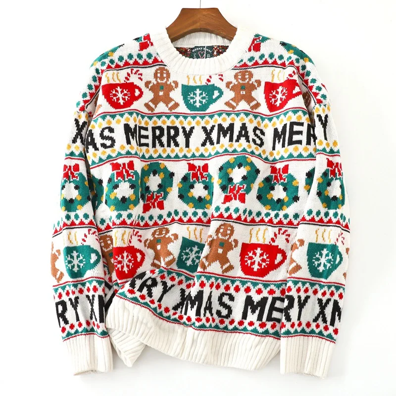 2023 New Customization Jacquard Sweater Knitted Christmas Sweater For