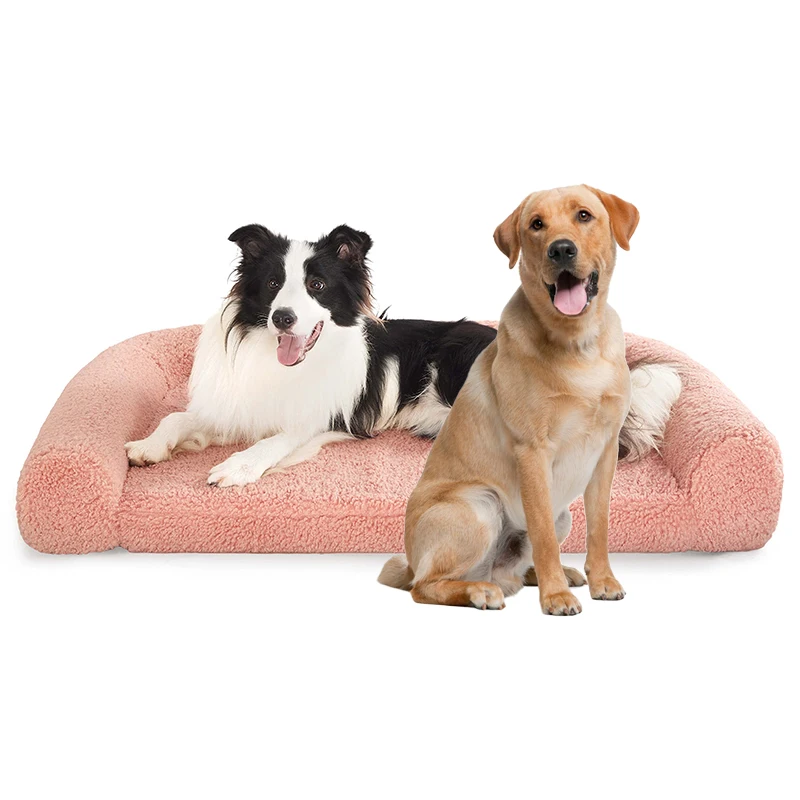 Wholesale removable cover fluffy chew proof orthopedic memory foam cat dog couch pet sofa bed cama para perro for large dogs