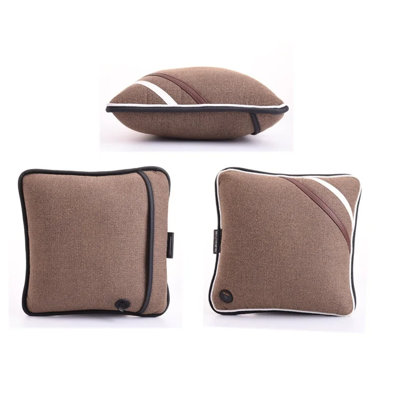 Hot Selling Vibration Massage Lumbar Cushion Wireless Electric Back Pillow with USB Cable Charging for Travelling