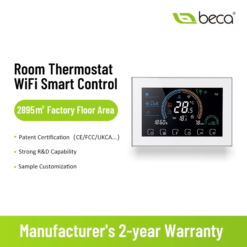 Beca BAC-8000 Smart Wifi Thermostat Home Thermostat Programmable FCU Abs  Central Air Conditioning