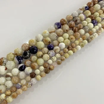6 8 10mm Natural Purple Opal Stone Round Loose Beads For DIY Gemstone Beads Necklace Bracelet Jewelry Making