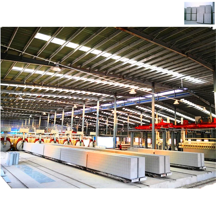 Hongfa AAC Bricks Making Machinery ALC Wall Panel Production Line Equipment to Make Aac Block Aerated Concrete