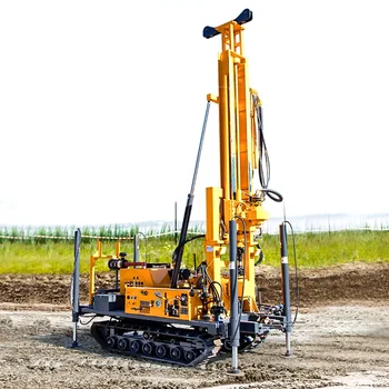China 400m crawler mounted diesel engine driven borehole DTH pneumatic water drilling rig machine well drilling rig