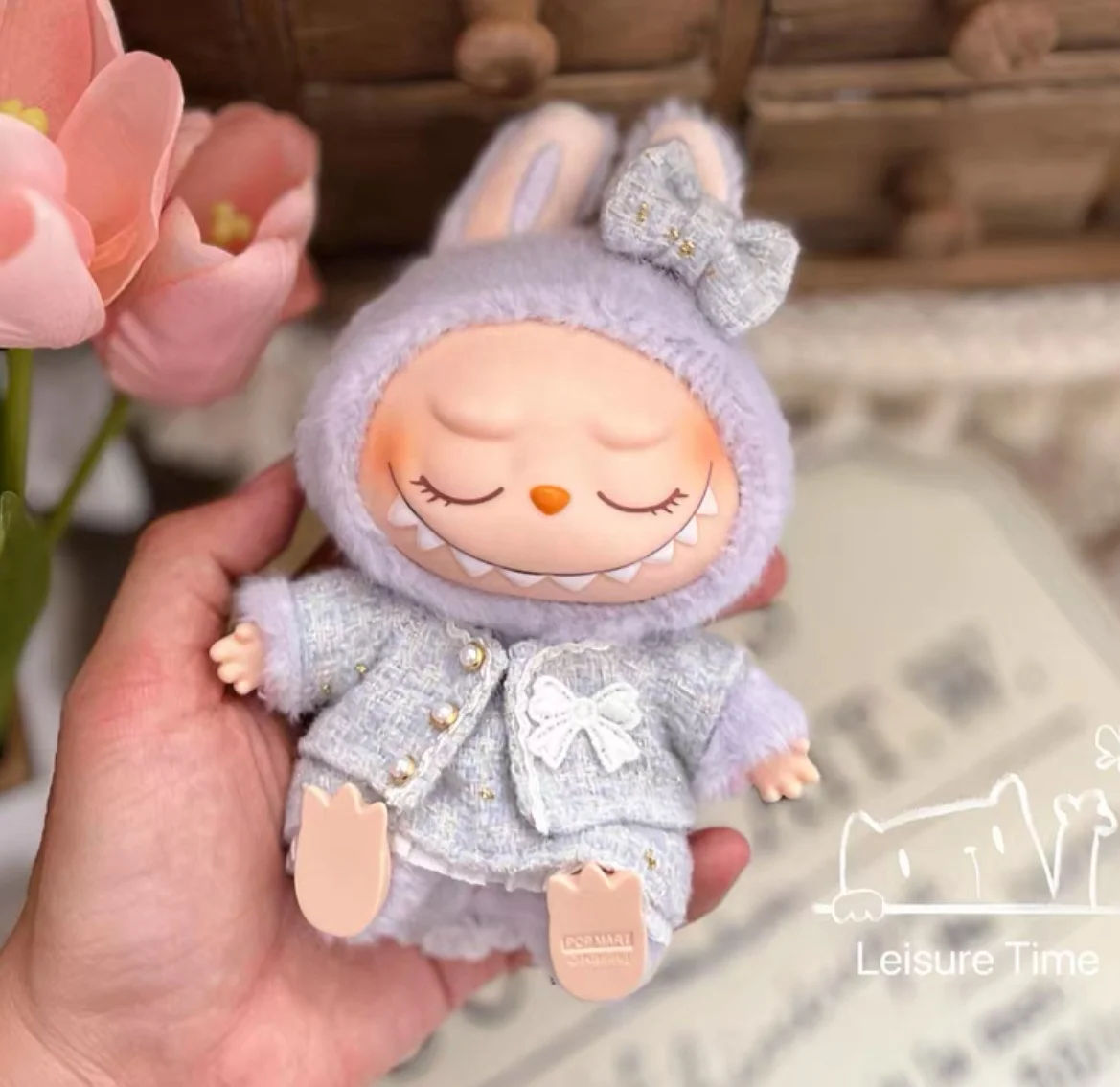 LABUBU Sit Party Cloth Enamel Blind Box Pendant Doll Clothes 17cm 15cm Small Fragrance Set