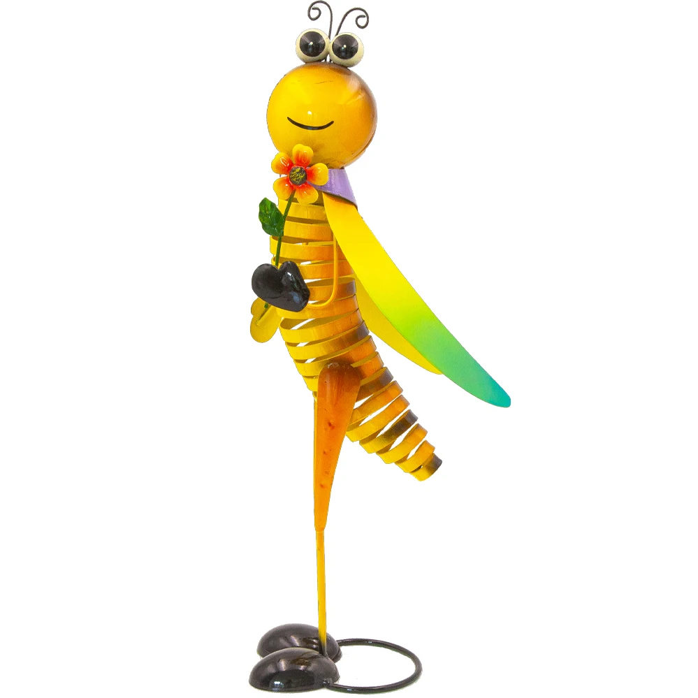 Yard  Stakes Outdoor Metal Locust Figurine Standing Sign