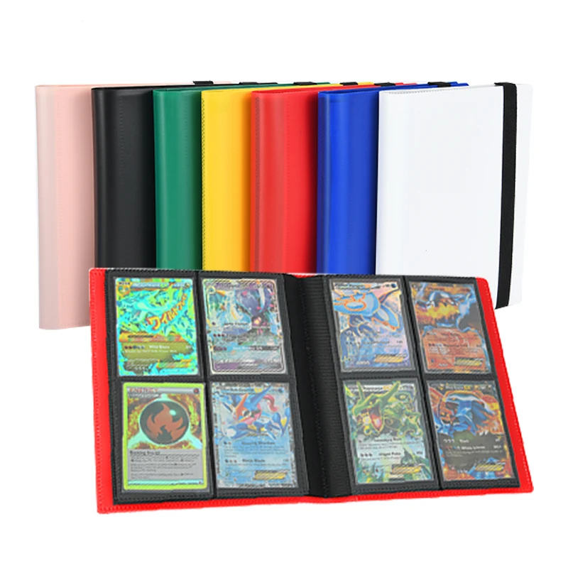 yugioh card binder sleeves 50 Pockets Trading Card Sleeves Binder, Baseball Card Binder Sleeves f –  Card collections store main image 0