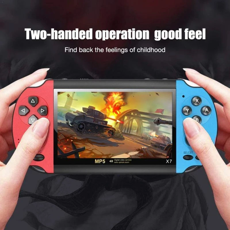MP5　ポータブルゲーム機 X12 ブラック USBケーブル付き Amazon.com: X12 Plus 7 inch Video Game Console Handheld