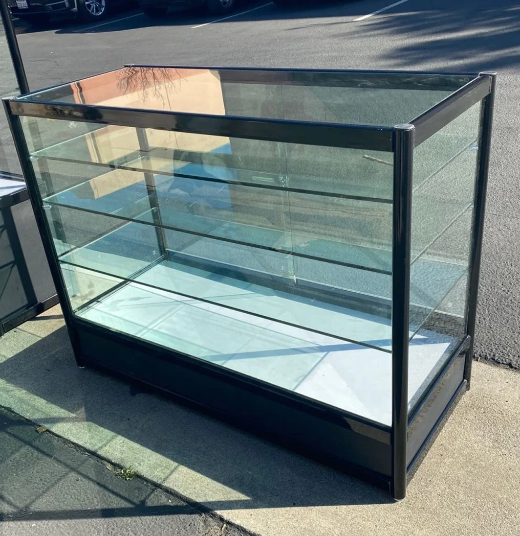 Factory Custom Aluminum Frame Display Case Lockable Glass Cabinet Cheap Display Showcase