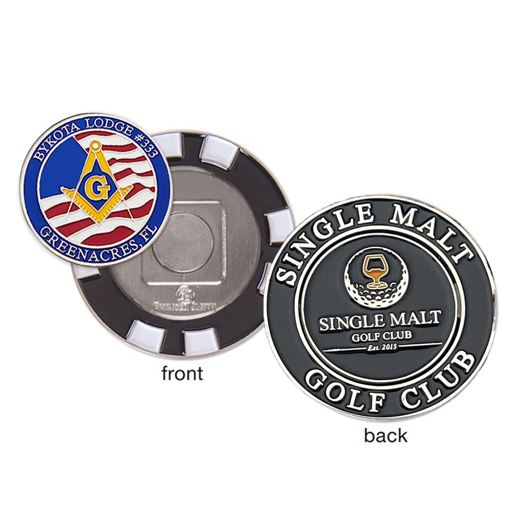 Custom Enamel Golf Ball Marker Customized Logo High Quality Embossed