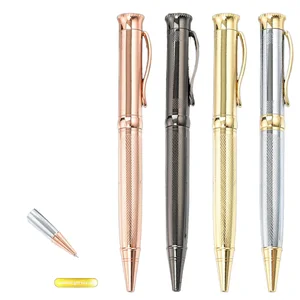 New Creative Sports Metal Pen Promotional Ballpoint Pen with Rotating Oil & Logo Printing for Advertising