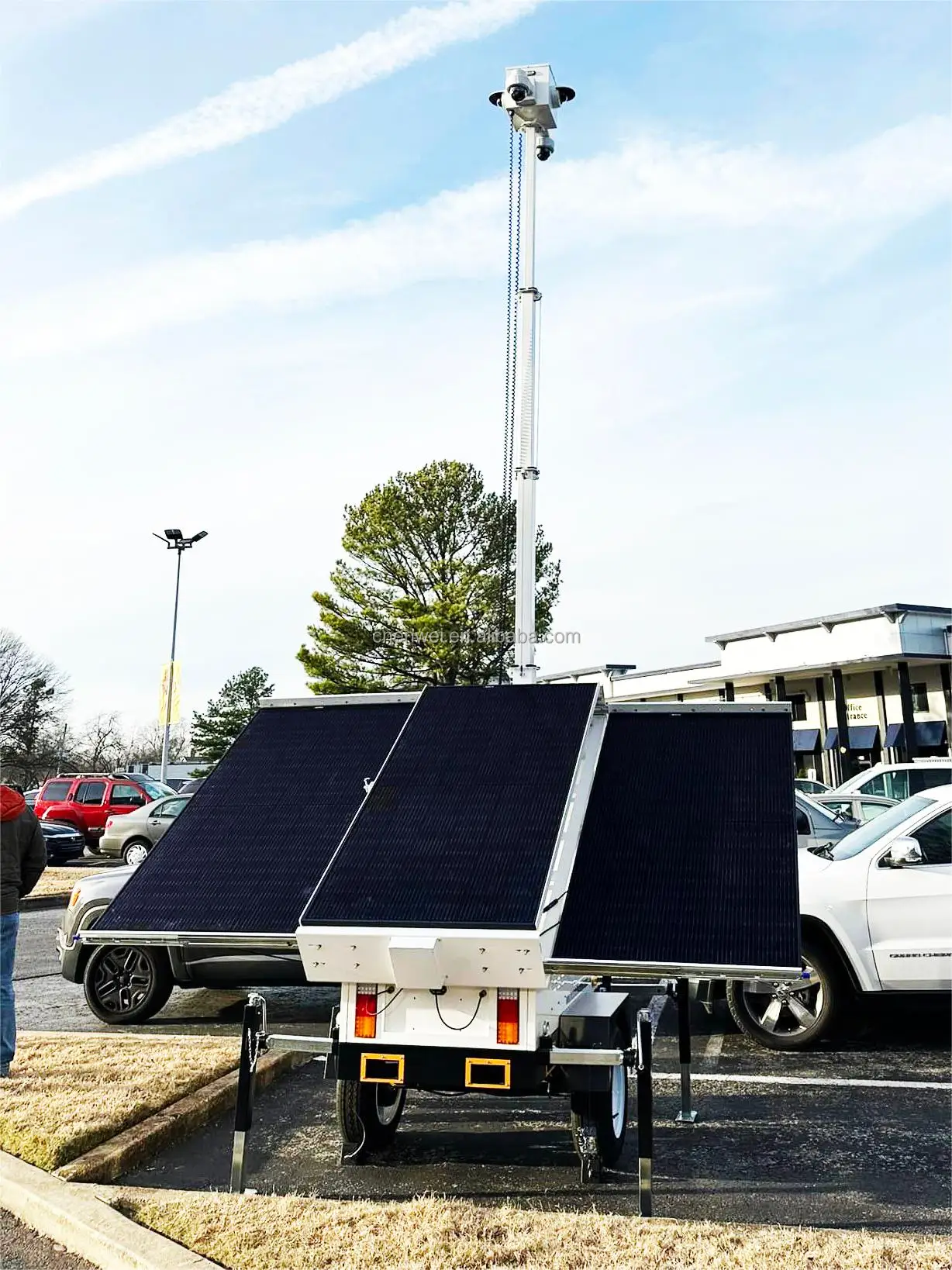 Mobile Trailer CCTV Camera - Solar Surveillance Solution