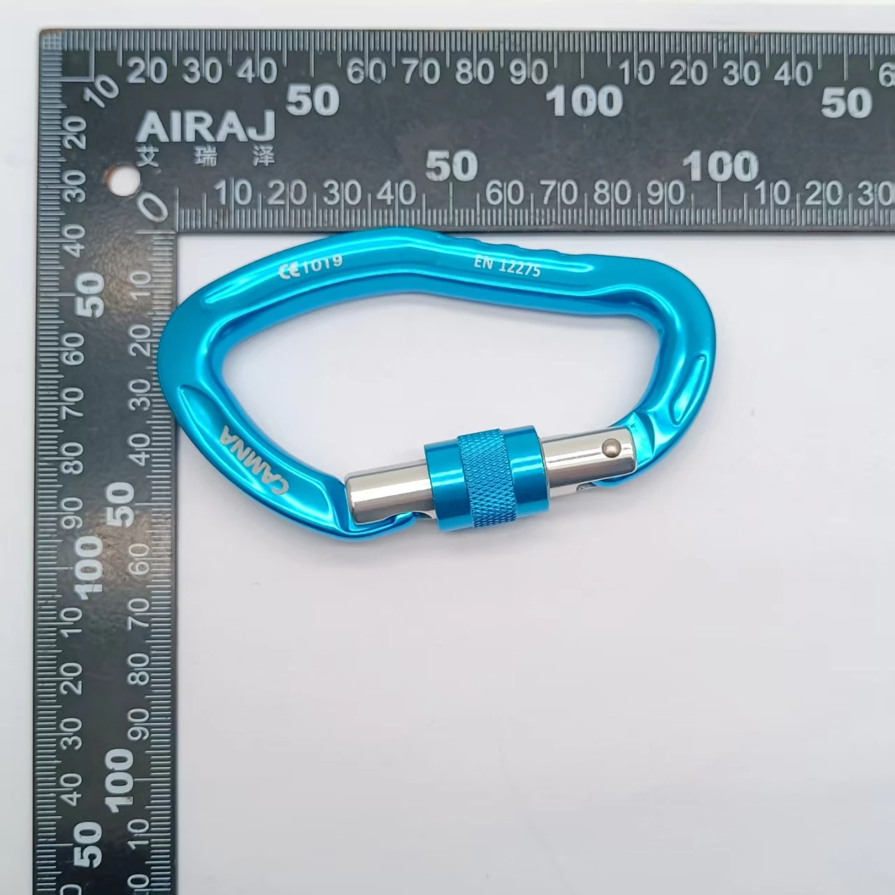 24KN 7075 Aluminium Climbing Hook CE Certified Swivel Safety Carabiner with Lock for Rock Climbing