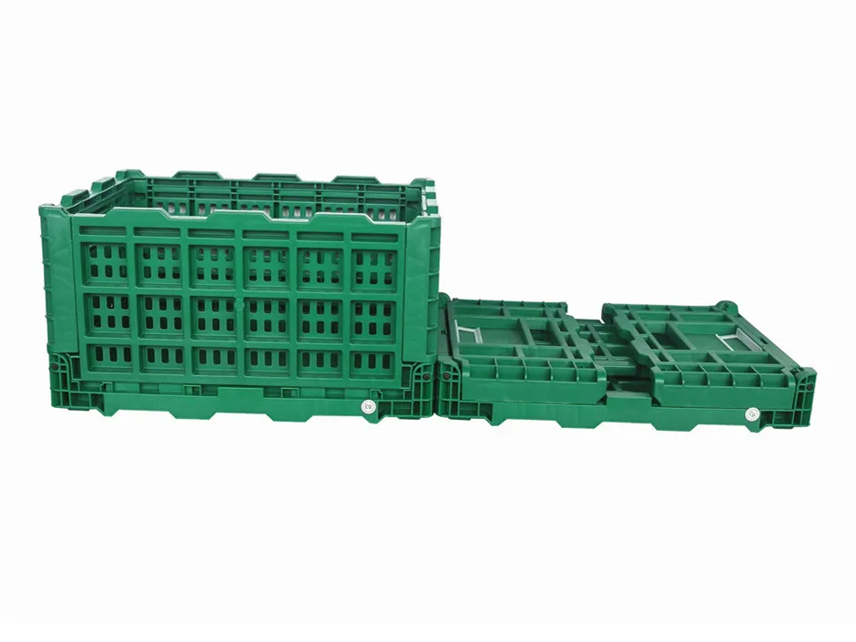 Hot Sale Plastic Crate for Egg Trays Collapsible Plastic Storage Crates Mesh Ventilate Folding Plastic Crates