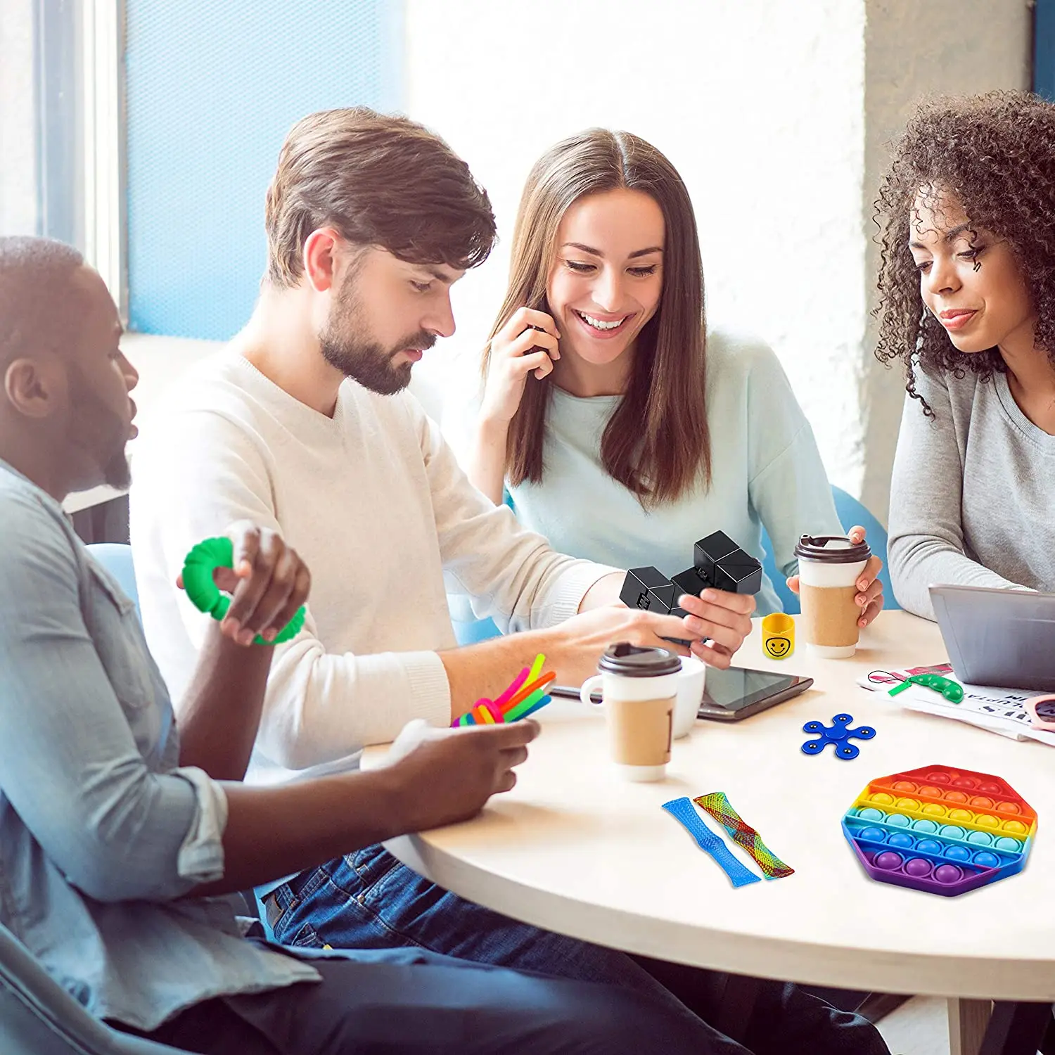 Непоседа пакеты сенсорные игрушки набор СДВГ, игрушки для KidsToys для уменьшения стресса и тревожности детей взрослые игрушки Fidget набор