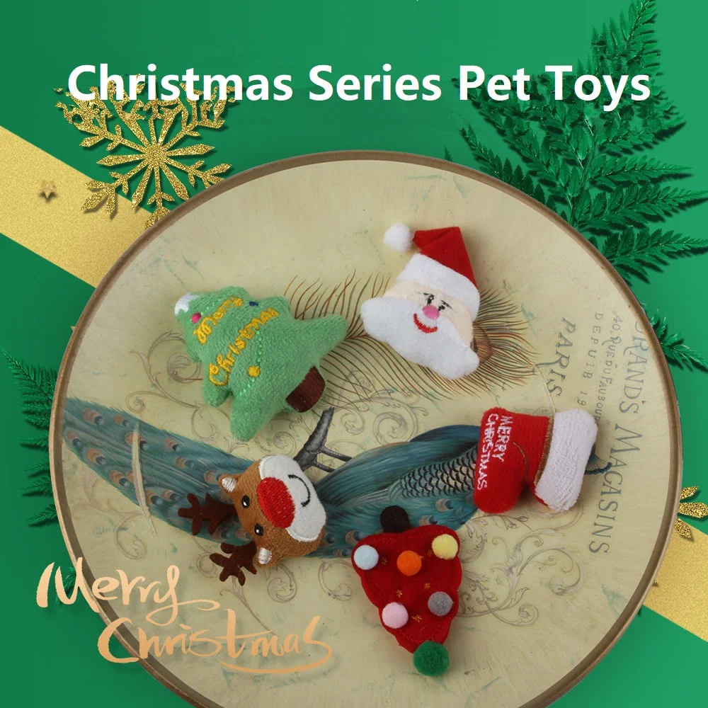 Kingtale Wholesale Pet Christmas Theme Design Soft Stuffed Squeaky Pet