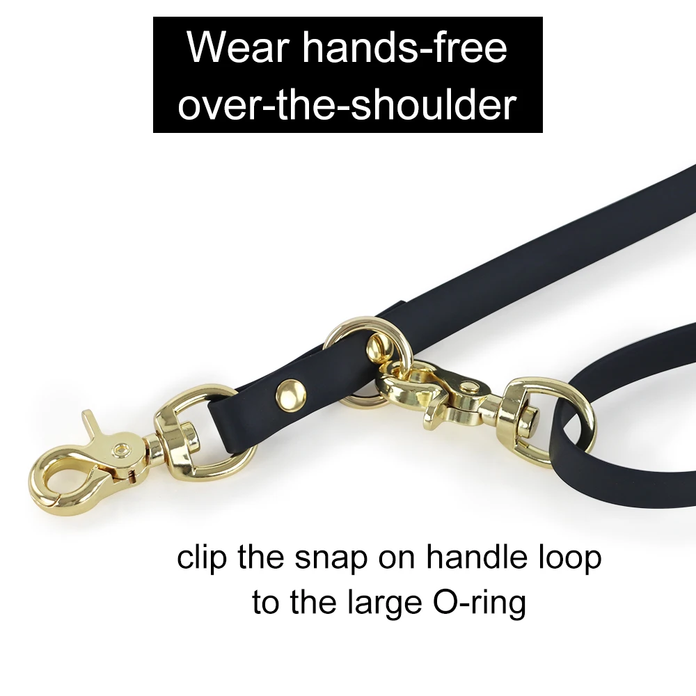 Functional Dog Gear Leather Feeling Doubleend Dog Leash Stinkfree