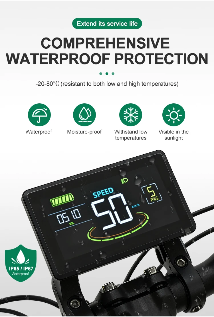 H6C Electronic Cycle Computer Display for Electric Bicycles Smart ...