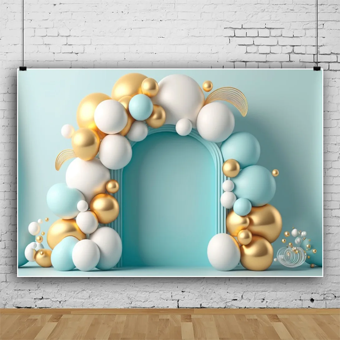 Happy Birthday Backdrop Banner - Party Photography Background For Kids Celebrations