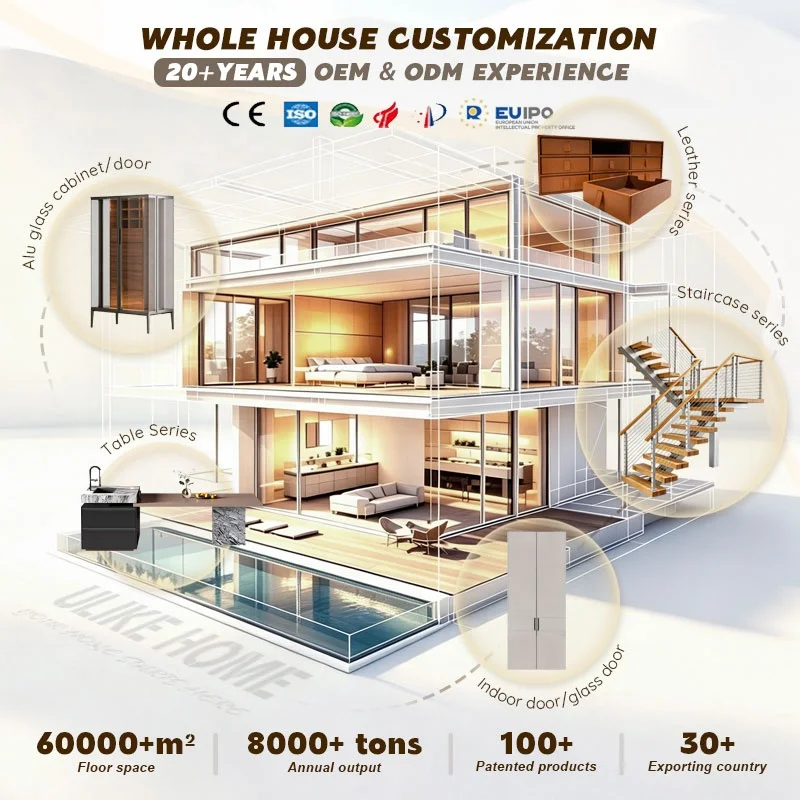 Aluminum Frame Profile Interior Doors Doors for Houses Slab Doors Kitchen Cabinet Door Frame