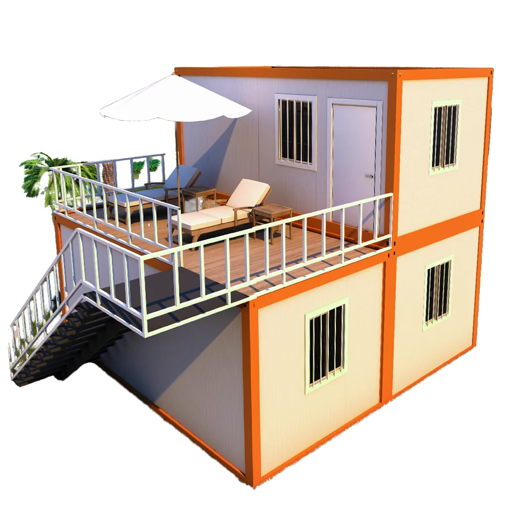 Custom 20ft Villa-Style Shipping Container Home Steel Sandwich Panel Construction for Outdoor Restaurant Shop Office Building